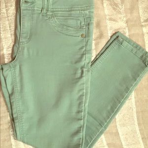 Democracy Mint Green Skinny AB Technology Jeans